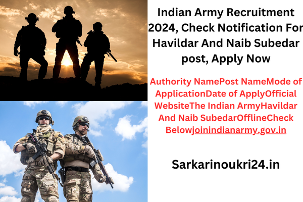 Indian Army Recruitment 2024, Apply Now