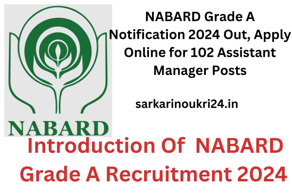 NABARD Grade A Recruitment 2024 is now available; apply online for 102 positions as assistant managers.