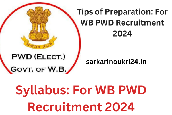 Syllabus: For WB PWD Recruitment 2024